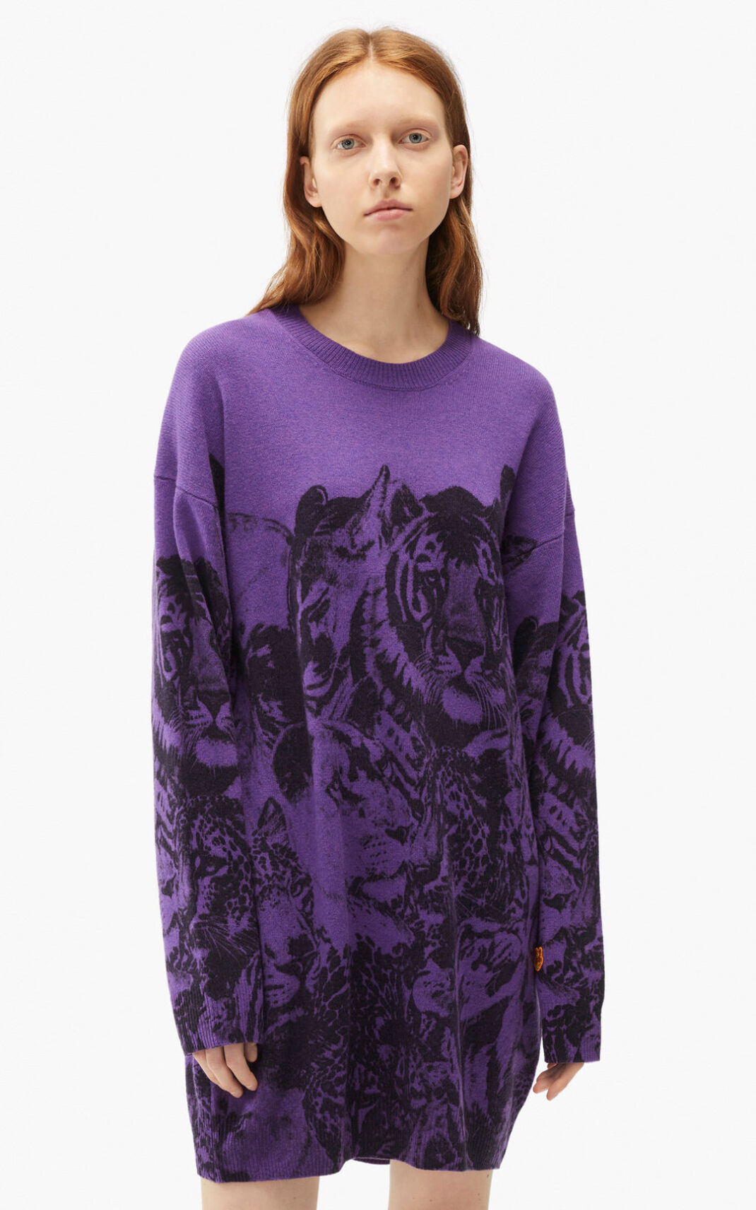 Kenzo Wild虎s wool jumper ワンピース レディース 黒 - GYXOBH280